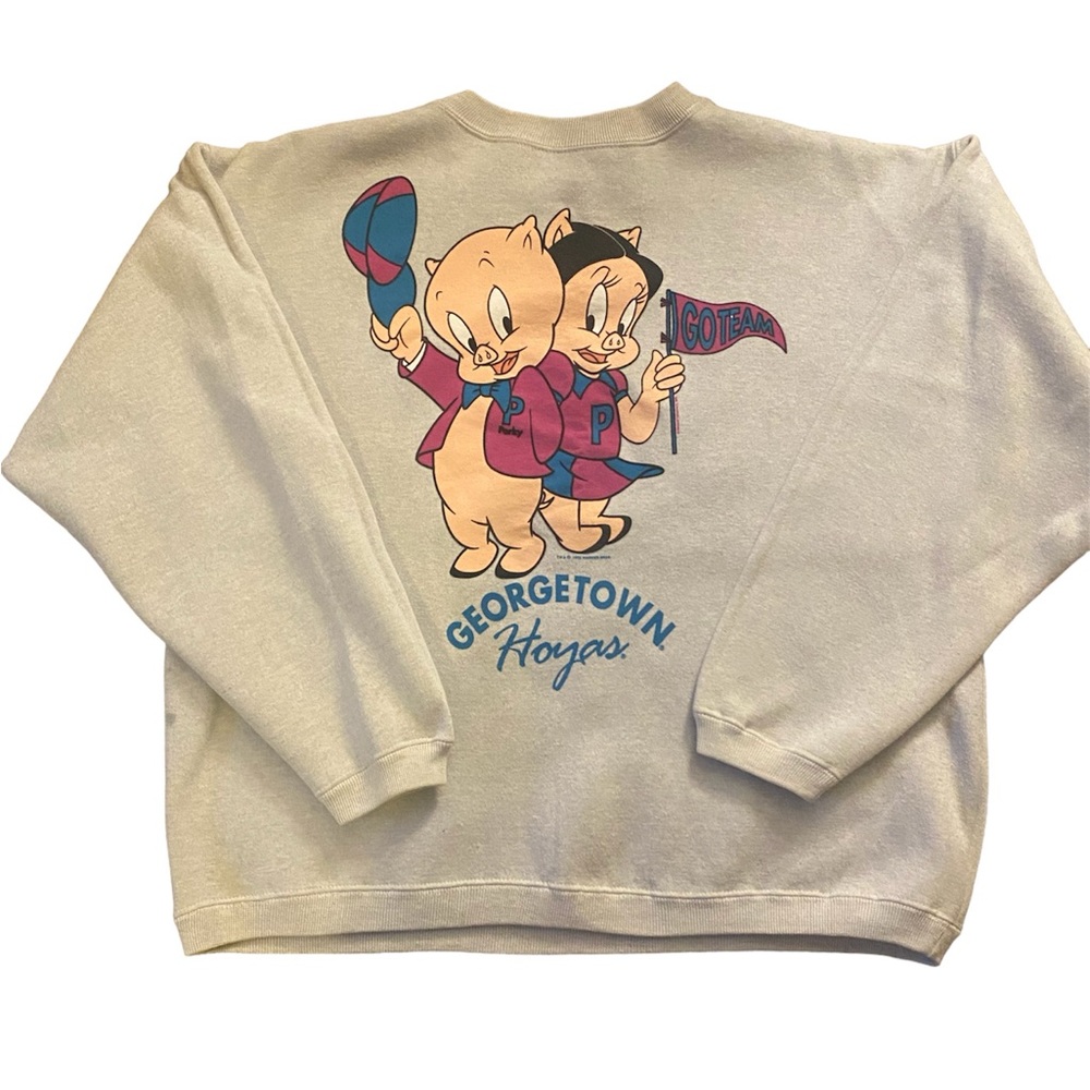 vintage 1993 porky the pick georgetown crewneck